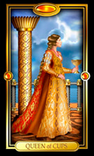 Picture of Queen of Cups card from Easy Tarot