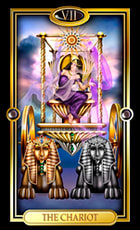 Picture of The Chariot card from Easy Tarot