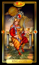 Picture of King of Cups card from Easy Tarot