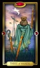 Picture of Three of Wands card from Easy Tarot