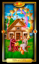 Picture of Ten of Cups card from Easy Tarot kit