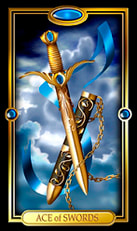 Picture of Ace of Swords card from Easy Tarot kit