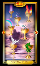 Picture of Seven of Cups from Easy Tarot kit