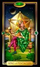Picture of King of Pentacles from Easy Tarot kit