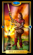 Picture of Five of Swords card from Easy Tarot