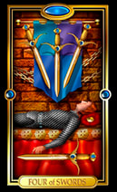 Picture of Four of Swords from the Easy Tarot kit