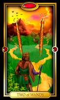Picture of Two of Wands from Easy Tarot