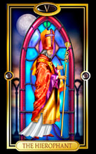 Picture of The Hierophant card from Easy Tarot