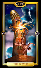 Picture of The Tower from Easy Tarot kit