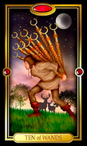 Picture of Ten of Wands from Easy Tarot