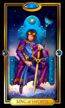 Picture of King of Swords card from Easy Tarot kit