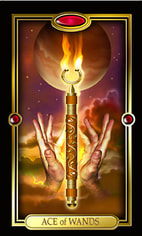 Picture of Ace of Wands from Easy Tarot